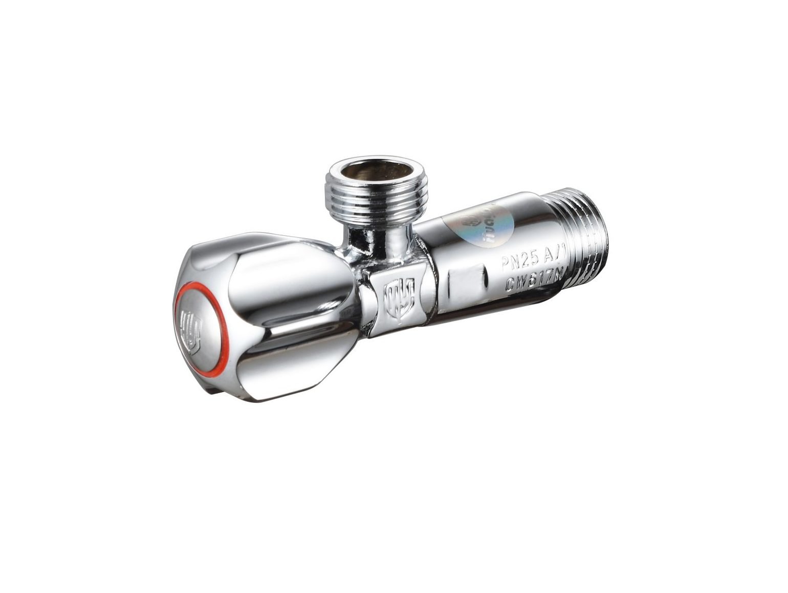 محبس زاوية هواى (Huayo) ثقيل - نحاس مطلي بالكروم