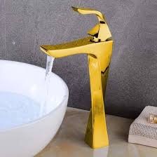 خلاط حوض ديكور بتصميم حديث - ذهبي